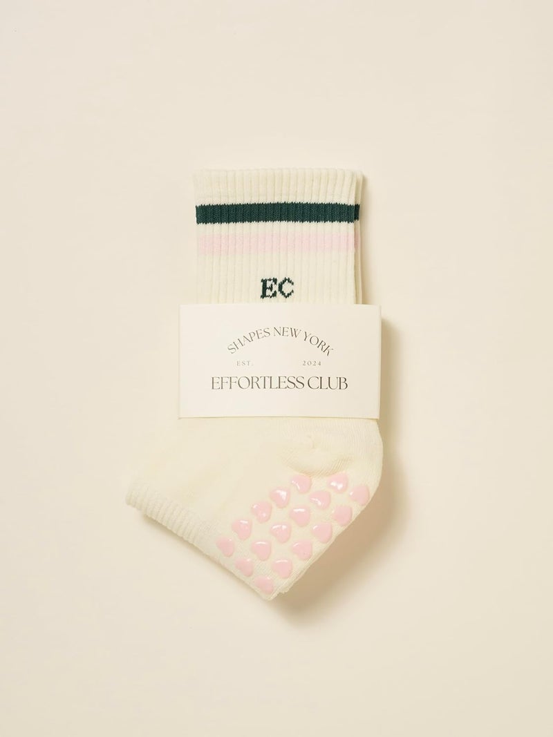 Shapes Studio Crew Half Calf Grip Socks, Cutest Fruits Pilates Socks, Ruffle socks, Non-Slip, Barre Yoga Fitness - Image 5